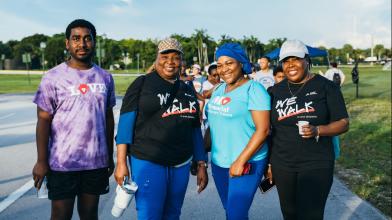 Smiling group of African Americans at Step Out ADA Walk event
