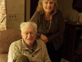 Photo of Eileen and an older man