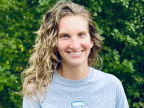 Photo of Bryanna sitting on a bench