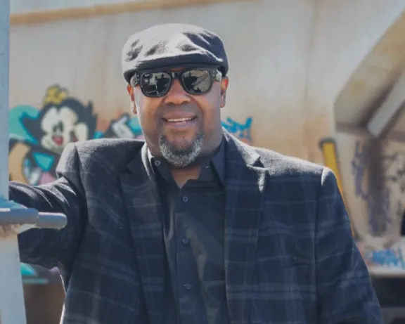 Photo of Sterling in sunglasses