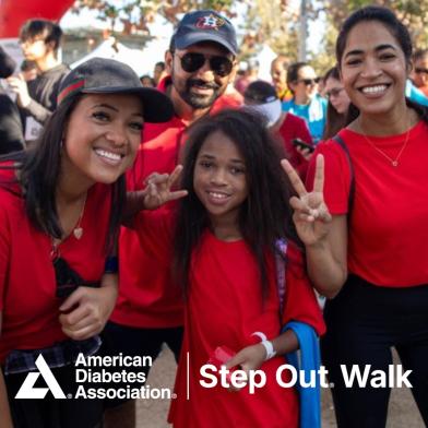 Smiling participants in Arizona step out walk event