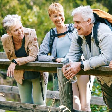 Seniors out for a nature walk