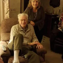 Photo of Eileen and an older man